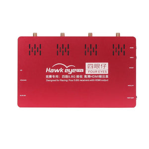Hawkeye Little Pilot Four Eyes 4-Channel HDMI Split Screen Box 5.8G Receive 4-Segment HDMI TV Output 5.8G Screen/Phone For RC Racing Drone